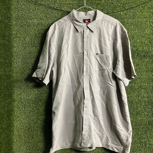 Quiksilver Men's Grey and Silver Shirt